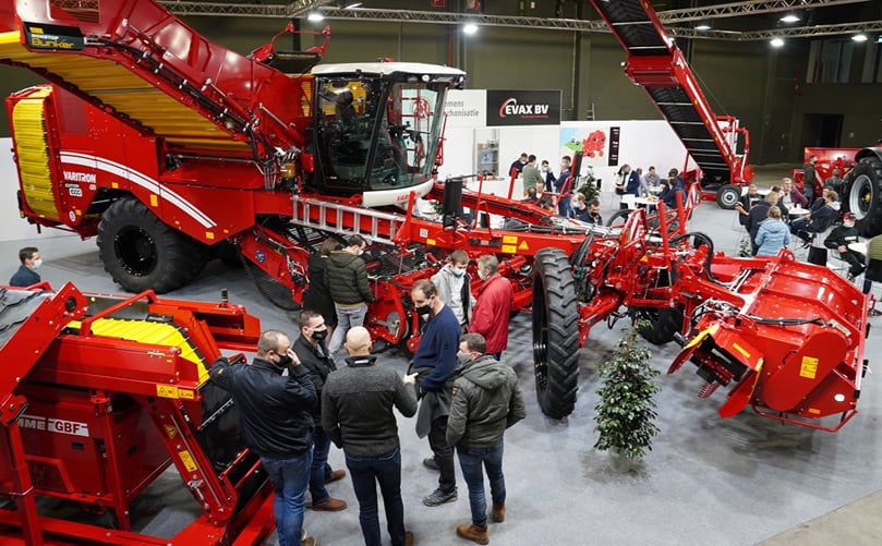 One of the many Potato Harvesters on the 20th edition of Interpom Evax BV Harvester