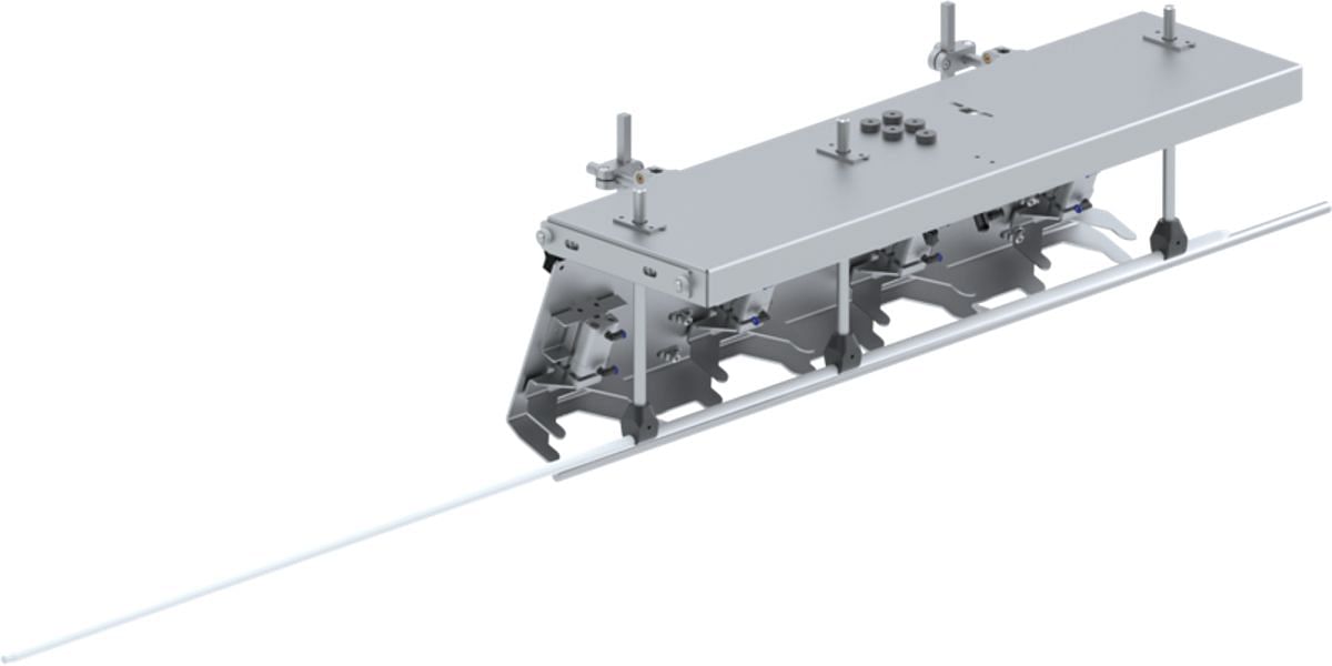 Exchangeable closing unit for clamshell trays