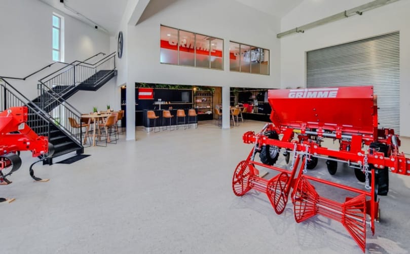 Exhibition hall at the new GRIMME branch in Fisantekraal, Durbanville, Cape Town Exhibition hall at the new GRIMME branch in Fisantekraal, Durbanville, Cape Town