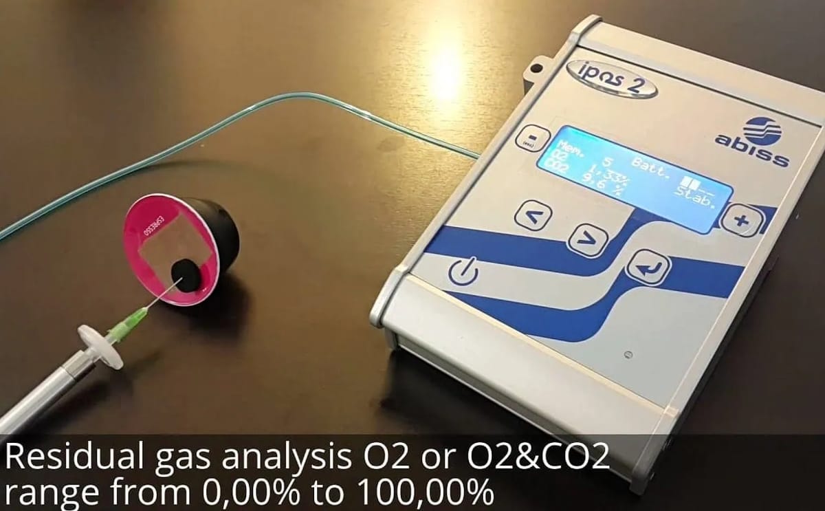  coffee capsule headspace gas analysis with IPOS2 O2&CO2