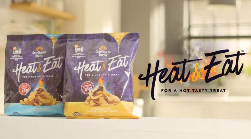 Heat & Eat™ - first ever microwaveable bag of crisps with dip. Heat & Eat™ - first ever microwaveable bag of crisps with dip.