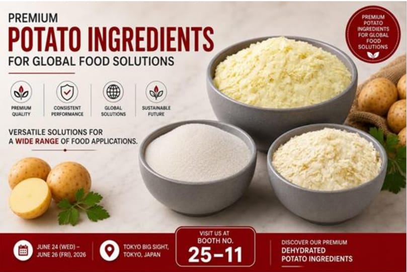 Fanidhar Mega Food Park will showcase its premium dehydrated potato ingredients portfolio, including potato flakes and specialty potato products, at Booth 25-11 during JFEX 2026 in Tokyo, Japan. Fanidhar Mega Food Park will showcase its premium dehydrated potato ingredients portfolio, including potato flakes and specialty potato products, at Booth 25-11 during JFEX 2026 in Tokyo, Japan.
