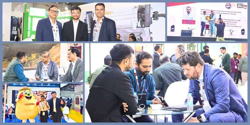 Shri Vibracion Technologies engages with global processors and industry leaders at the Global Potato Summit 2025, showcasing smart, hygienic handling solutions and fostering discussions on efficient, uninterrupted potato processing lines. Shri Vibracion Technologies engages with global processors and industry leaders at the Global Potato Summit 2025, showcasing smart, hygienic handling solutions and fostering discussions on efficient, uninterrupted potato processing lines.