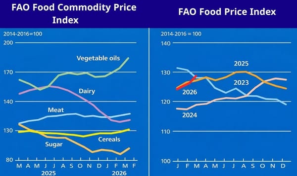 FAO Food Commodity Price Index and FAO Food Price Index FAO Food Commodity Price Index and FAO Food Price Index
