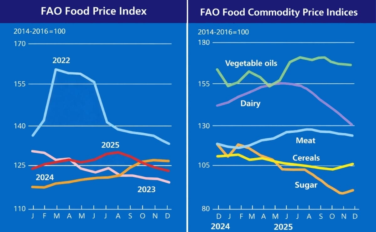 FAO Food Commodity Price Index and FAO Food Price Index FAO Food Commodity Price Index and FAO Food Price Index