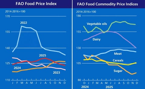 FAO Food Commodity Price Index and FAO Food Price Index FAO Food Commodity Price Index and FAO Food Price Index