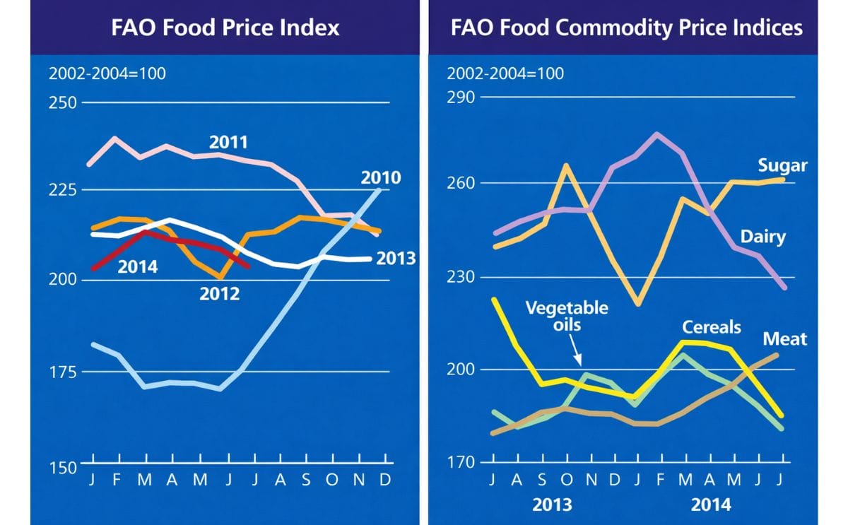 The FAO Food Price Index fell to a six-month low in July The FAO Food Price Index fell to a six-month low in July