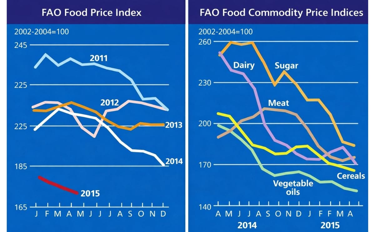 The FAO Food Price Index keeps falling