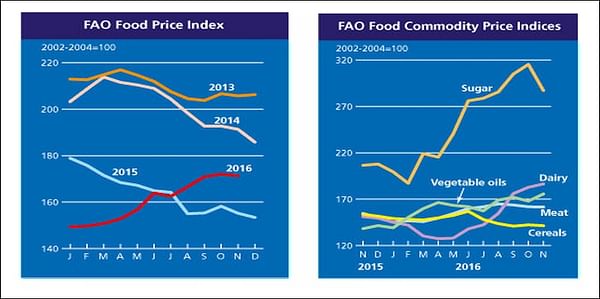 FAO Food Price Index down slightly in November 2016