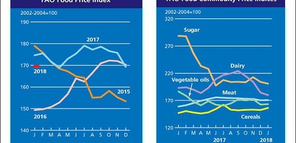 FAO Food Price Index steady in January 2018
