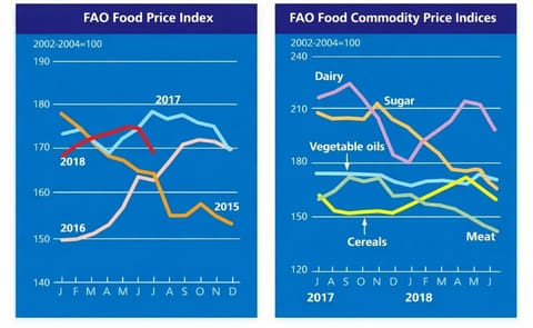 The FAO Food Price Index fell in July. Sharpest monthly drop since December 2017 The FAO Food Price Index fell in July. Sharpest monthly drop since December 2017