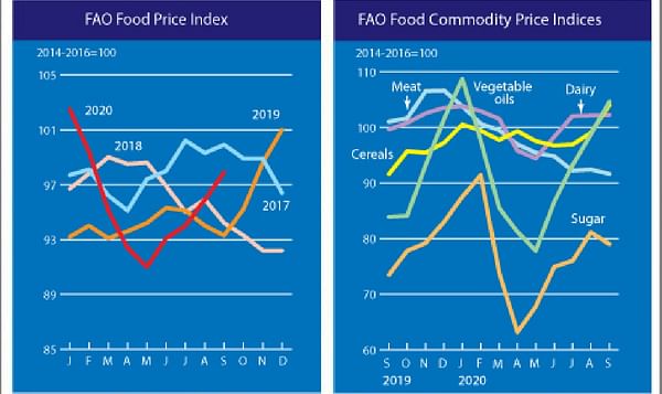 September marked the fourth consecutive monthly increase in the FAO Food Price Index