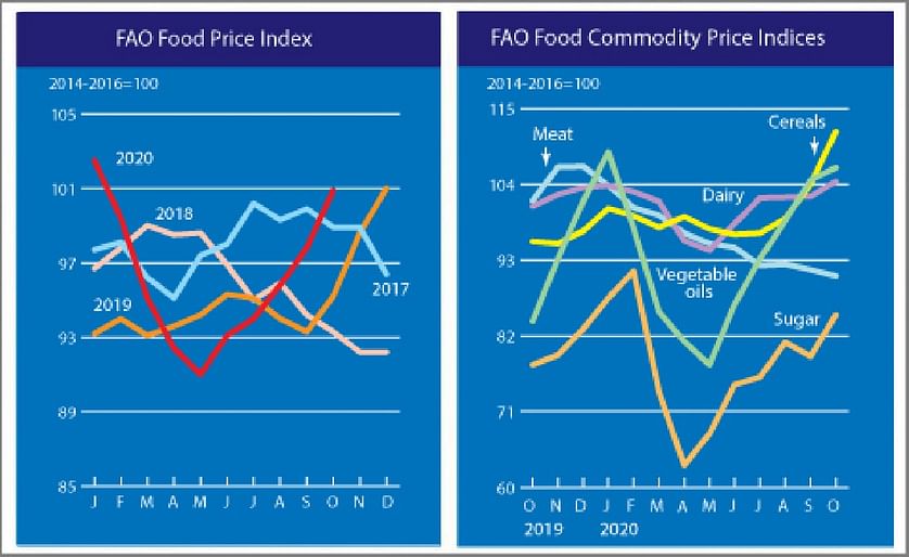 FAO Food Price Index continued its upward trend in October
