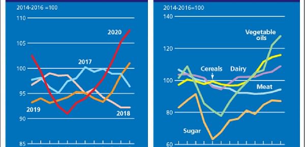 FAO Food Price Index hits a three-year high in 2020, following additional gains in December