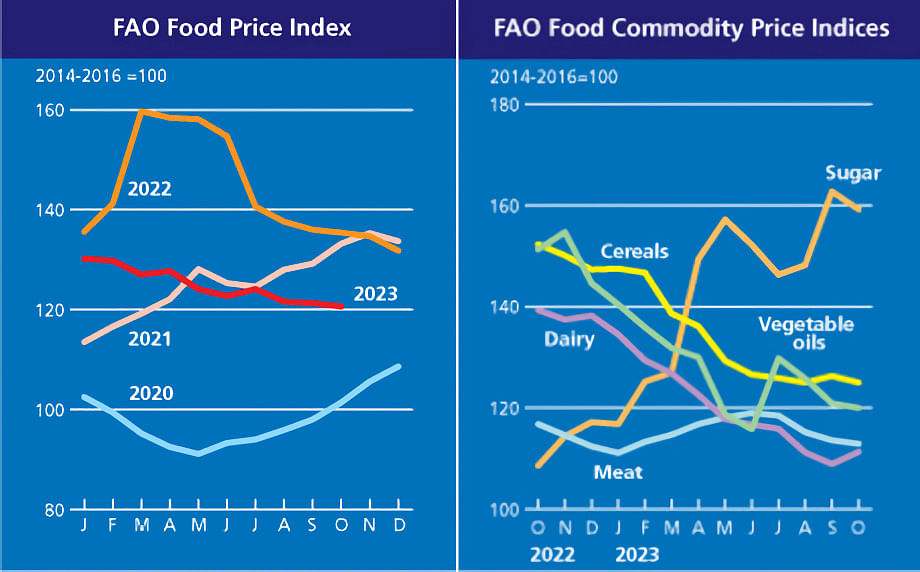 FAO Food Price Index continues to drop, but at a slower pace