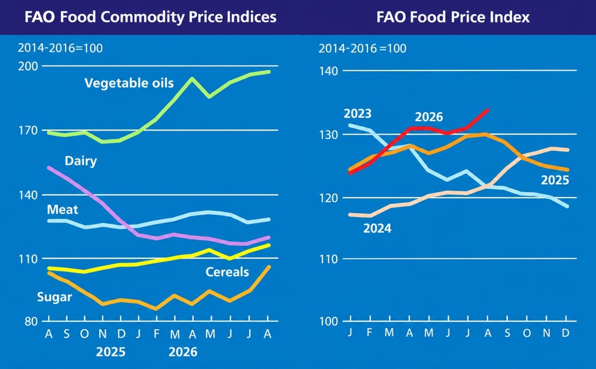 FAO Food Commodity Price Index and FAO Food Price Index FAO Food Commodity Price Index and FAO Food Price Index