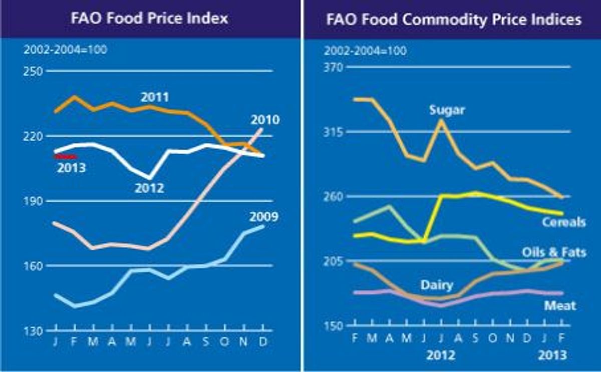 World Food prices steady in February