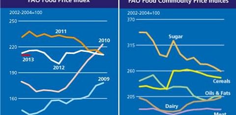  FAO food price index February 2013 plus commodity price indices