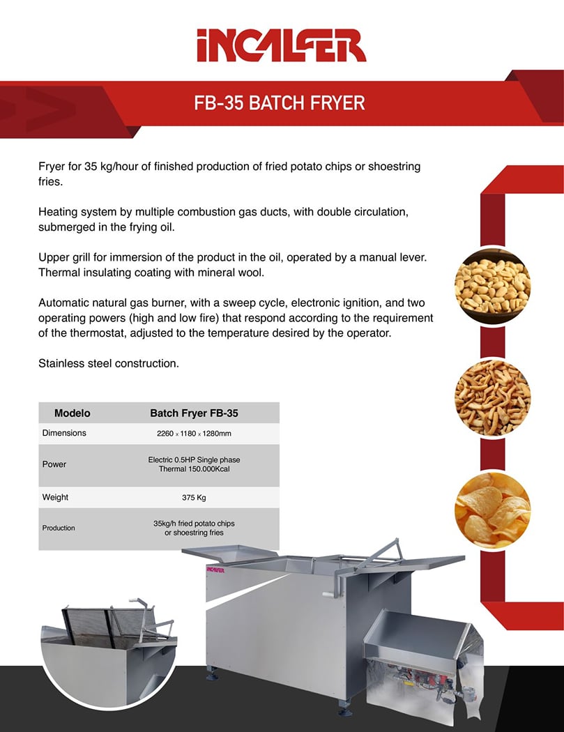  Incalfer - FB35 Fryer (batch) Brochure