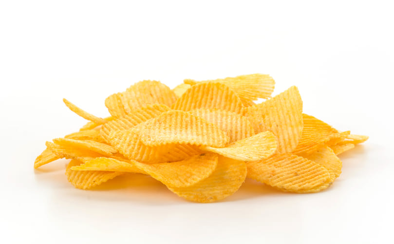 Healthy Baked Potato Chips with Low Oil Content