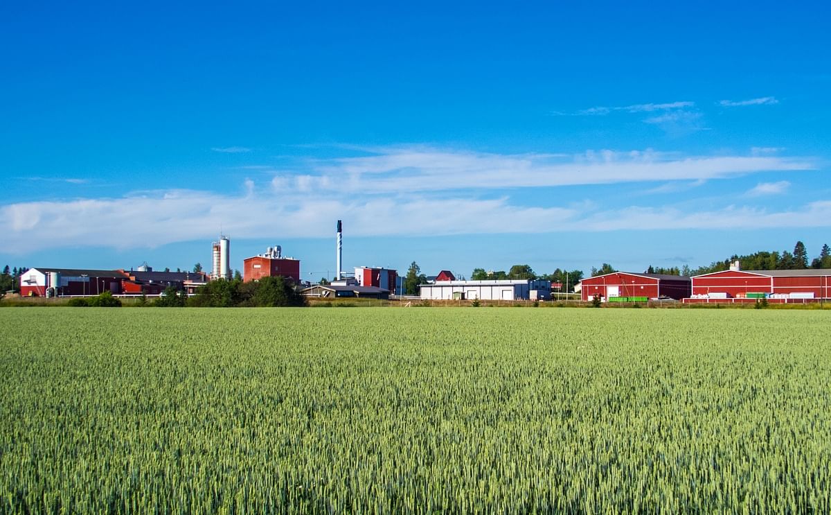 The Finnamyl Oy potato starch factory in Kokemäki, Finland