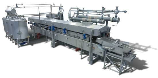 Click picture to view an enlarged image of Florigo's new 'Superior R/K' fryer for the production of potato chips Click picture to view an enlarged image of Florigo's new 'Superior R/K' fryer for the production of potato chips