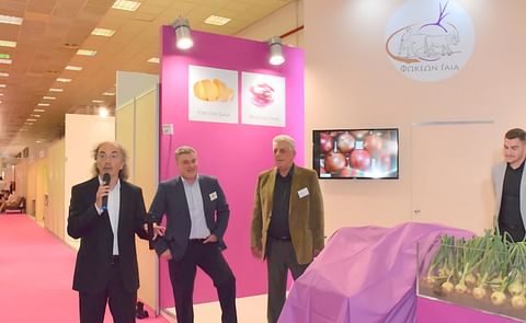 The official unveiling of the new fresh onion and potato brand called Fokeon Gaia, hosted by Christos Katsanos (left) and Yiannis Stavrou from Fokeon Gaia (Courtesy: FreshPlaza) The official unveiling of the new fresh onion and potato brand called Fokeon Gaia, hosted by Christos Katsanos (left) and Yiannis Stavrou from Fokeon Gaia (Courtesy: FreshPlaza)