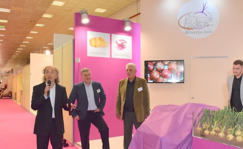 The official unveiling of the new fresh onion and potato brand called Fokeon Gaia, hosted by Christos Katsanos (left) and Yiannis Stavrou from Fokeon Gaia (Courtesy: FreshPlaza)