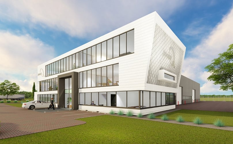 Artist impression of the new building Artist impression of the new building