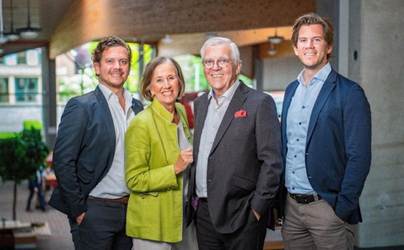 TThe fourth and fifth generation: Philipp, Christine, Franz and
Christoph Grimme. The fourth and fifth generation: Philipp, Christine, Franz and
Christoph Grimme.