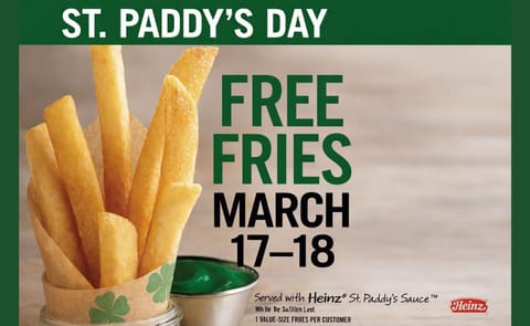 Try Burger King's new french fries free St Patrick's Day weekend Try Burger King's new french fries free St Patrick's Day weekend