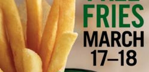  free burger king french fries on St Patrick's day