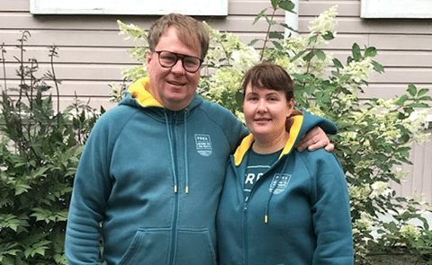 Tapio and Pia Knuuttila, from Skabam and the FREX brand Tapio and Pia Knuuttila, from Skabam and the FREX brand