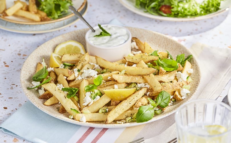 Mediterranean-inspired fries topped with herbs, feta and fresh flavours showcase how Brits are bringing global cuisine trends into everyday home cooking. Mediterranean-inspired fries topped with herbs, feta and fresh flavours showcase how Brits are bringing global cuisine trends into everyday home cooking.