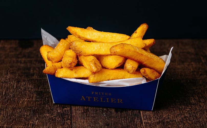 Frites Atelier premium fries combine a crisp golden exterior with a soft potato interior, developed for premium restaurant and hospitality foodservice applications. Frites Atelier premium fries combine a crisp golden exterior with a soft potato interior, developed for premium restaurant and hospitality foodservice applications.