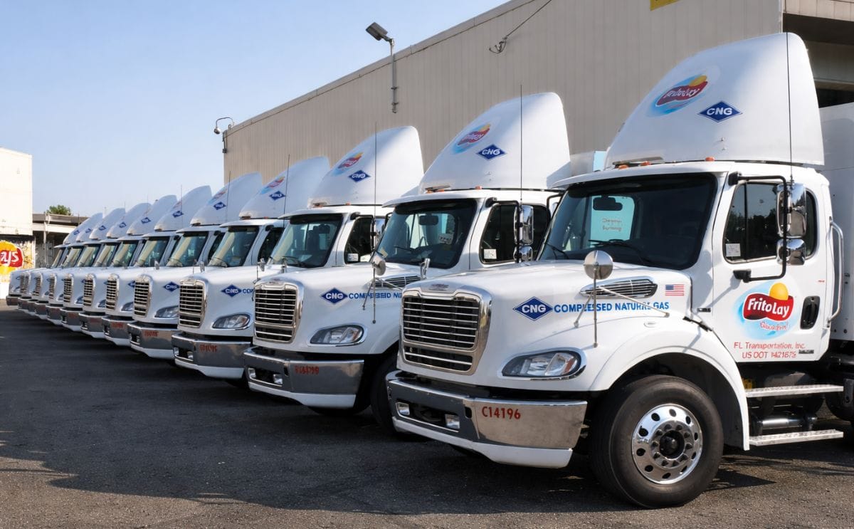 Frito-Lay's Compressed Natural Gas Truck Fleet helps reduce Carbon Footprint Frito-Lay's Compressed Natural Gas Truck Fleet helps reduce Carbon Footprint