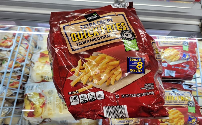 Frozen Fries Display in Retail Store Frozen Fries Display in Retail Store