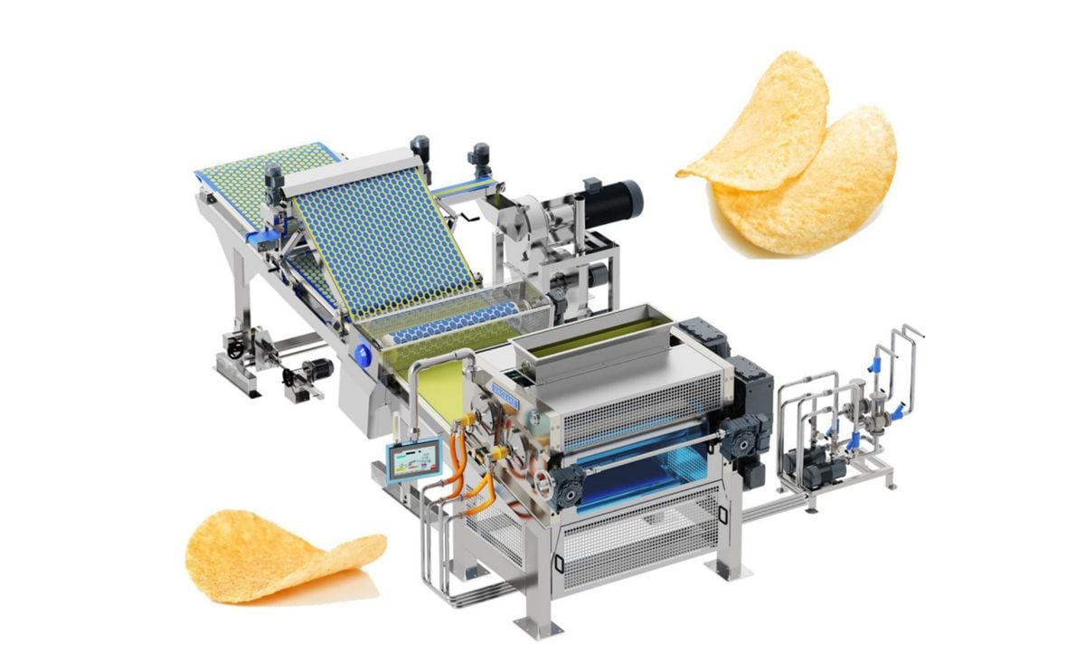 The Complete Solution: A full view of Sinobake’s automated chip-forming system, engineered for efficient, scalable production. The Complete Solution: A full view of Sinobake’s automated chip-forming system, engineered for efficient, scalable production.