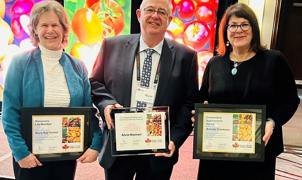 Brenda Simmons, the former Assistant General Manager of the PEI Potato Board, Mary Kay Sonier, the former Seed Coordinator for the PEI Potato industry, Alvin Keenan, co-owner of Rollo Bay Holdings
