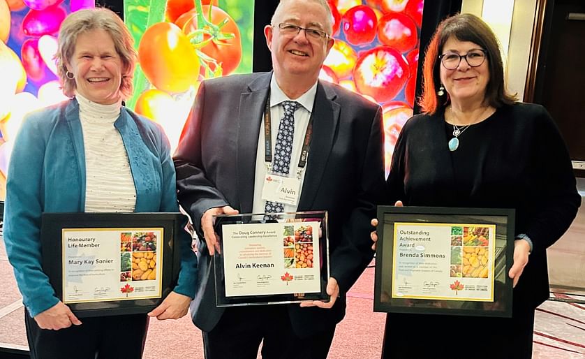 Brenda Simmons, the former Assistant General Manager of the PEI Potato Board, Mary Kay Sonier, the former Seed Coordinator for the PEI Potato industry, Alvin Keenan, co-owner of Rollo Bay Holdings
