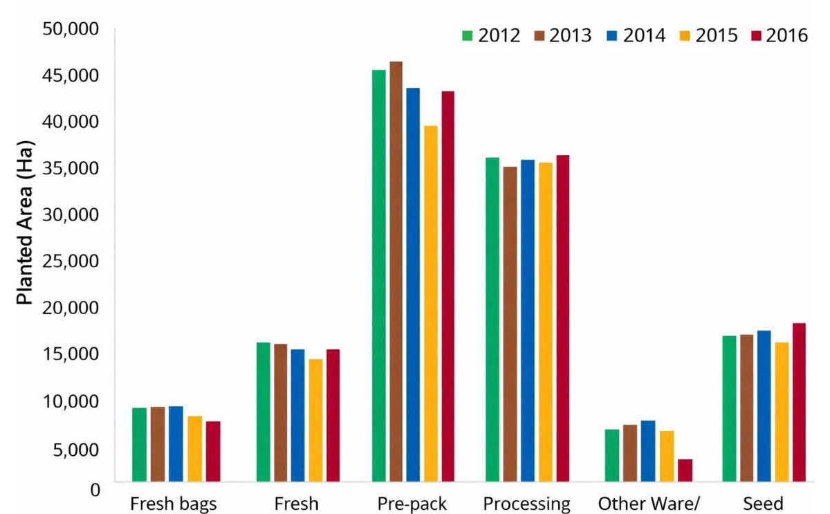 Potato plantings by variety in Great Britain in 2016 Potato plantings by variety in Great Britain in 2016