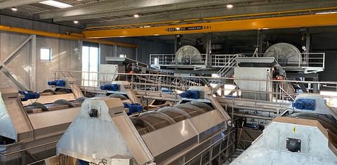 Gigantic Tummers washing line for Danish potato starch producer
