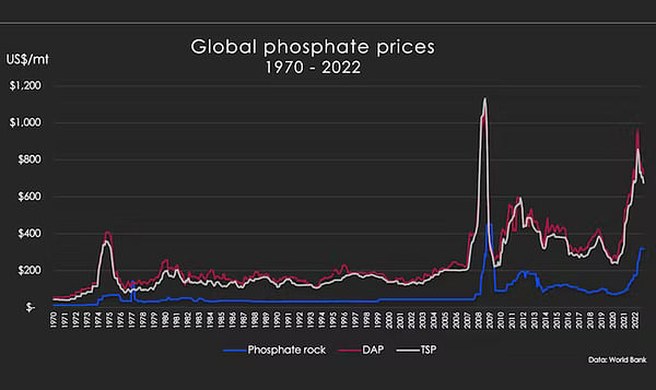 Phosphorus supply is increasingly disrupted – we are sleepwalking into a global food crisis