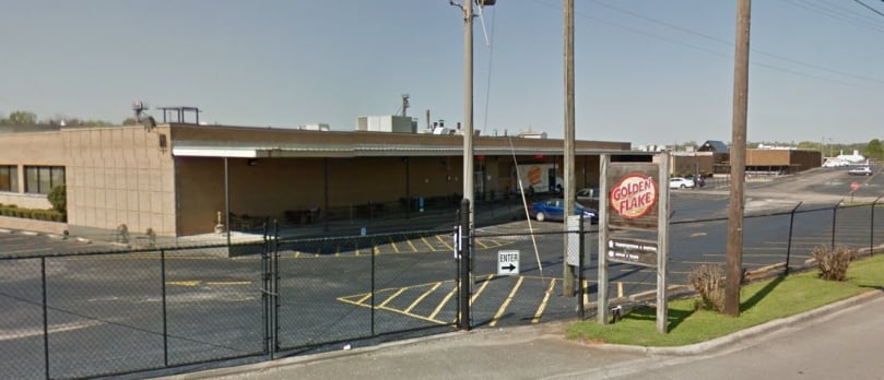 Golden Flake Snack Foods production plant and head office in Birmingham, Alabama in April 2015. (Courtesy: Google Streetview) Golden Flake Snack Foods production plant and head office in Birmingham, Alabama in April 2015. (Courtesy: Google Streetview)