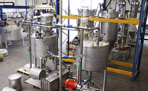 The various unit operations of the batter mixing system can be identified in this picture during the manufacturing at GPI The various unit operations of the batter mixing system can be identified in this picture during the manufacturing at GPI