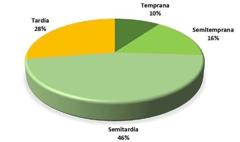 Gráfico 3. Porcentaje de producción de papa en las diferentes épocas. Gráfico 3. Porcentaje de producción de papa en las diferentes épocas.