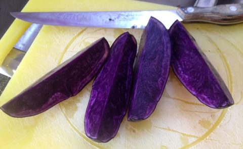 Grand Bend Produce introduced the Blue Steele Potato in 2015 (Courtesy: twitter / @beachnot) Grand Bend Produce introduced the Blue Steele Potato in 2015 (Courtesy: twitter / @beachnot)