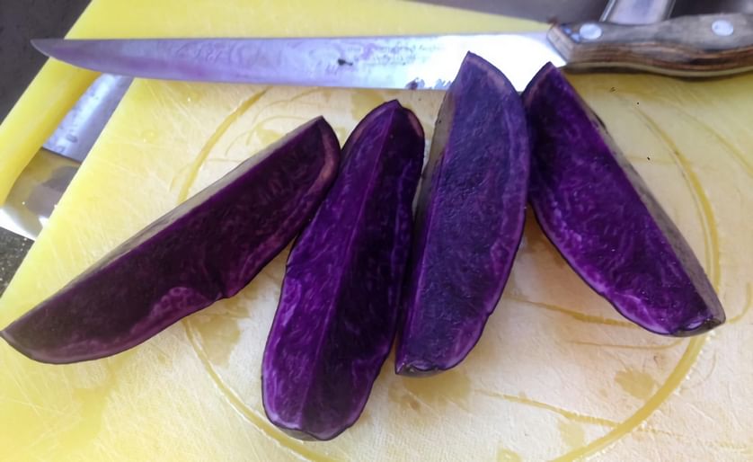 Grand Bend Produce introduced the Blue Steele Potato in 2015 (Courtesy: twitter / @beachnot)