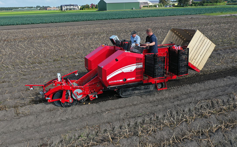 The single-row sweet potato harvester Harvey.one ensures very gentle harvesting of the delicate tubers.