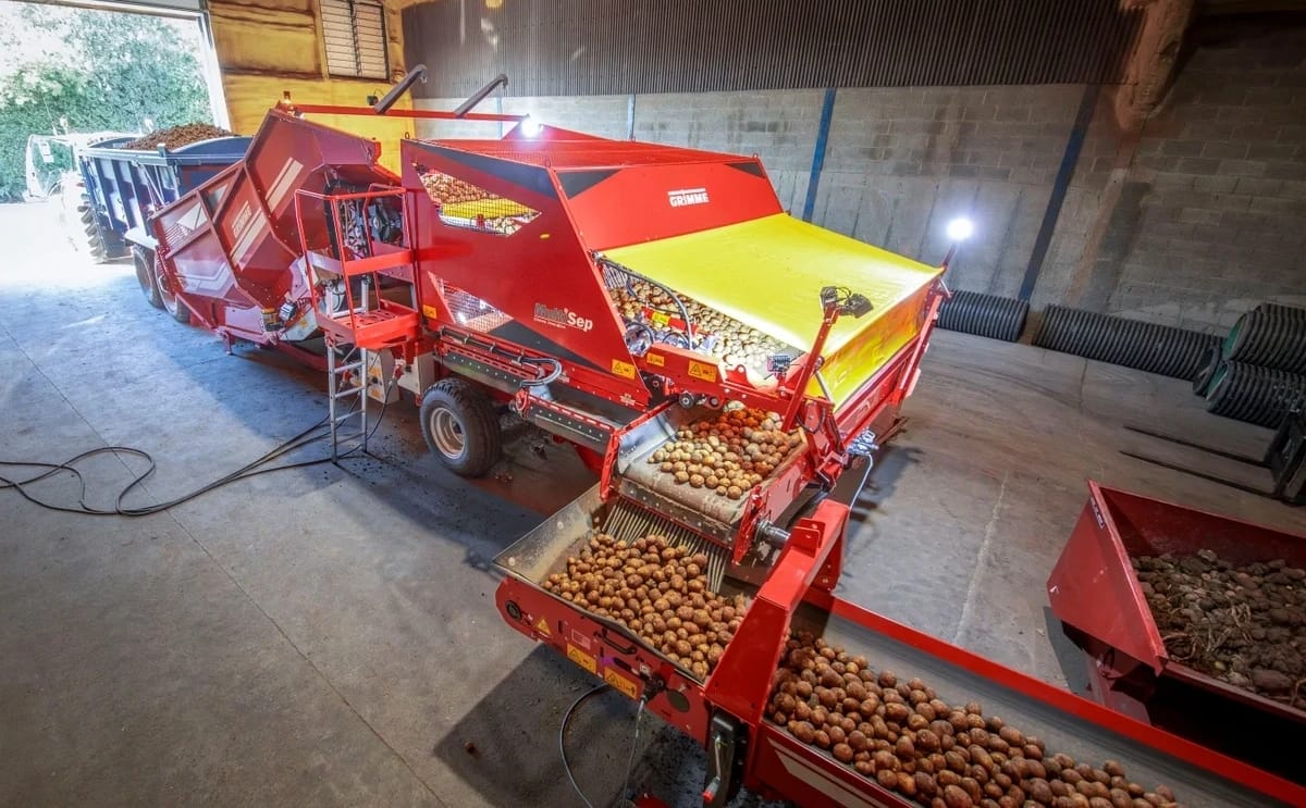 The MultiSep roller separator was positioned between the presentation belt and the pre-grading rollers.